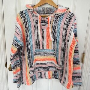 Earth Ragz Small Hoodie Hippie Rug Multicolor  Kangaroo Pocket Beach